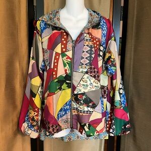 NWT$318 Johnny Was Vintage Versa Technical Weave Windbreaker